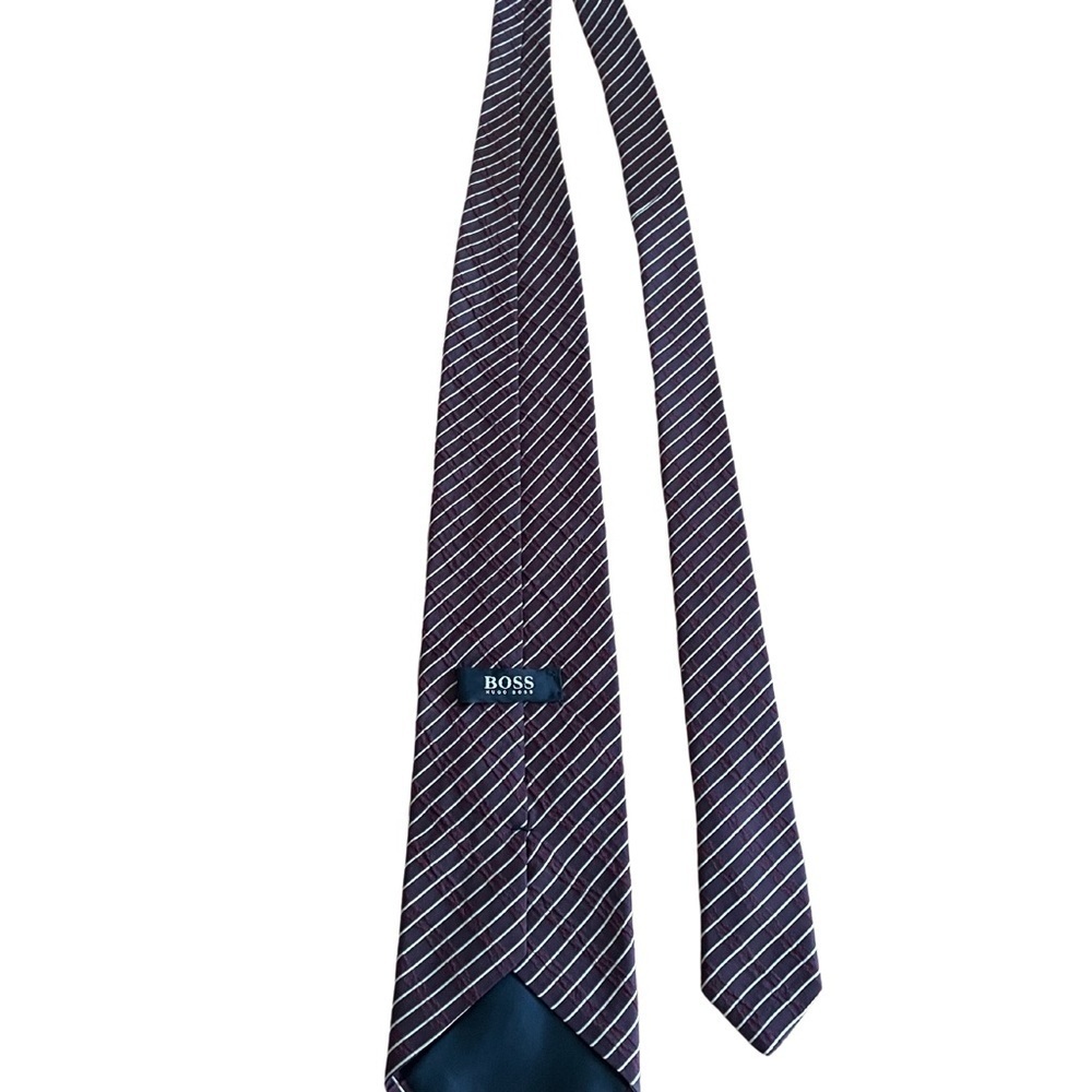 Hugo Boss Red Stripe Silk Tie